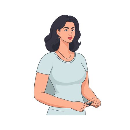 Woman Holding An Object  AI Image