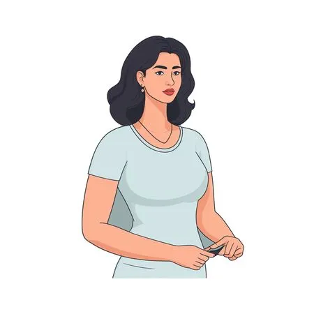 Woman Holding An Object  AI Image